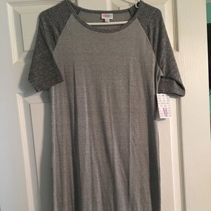 Lularoe Julia M NWT grey Heathered soft raglan top
